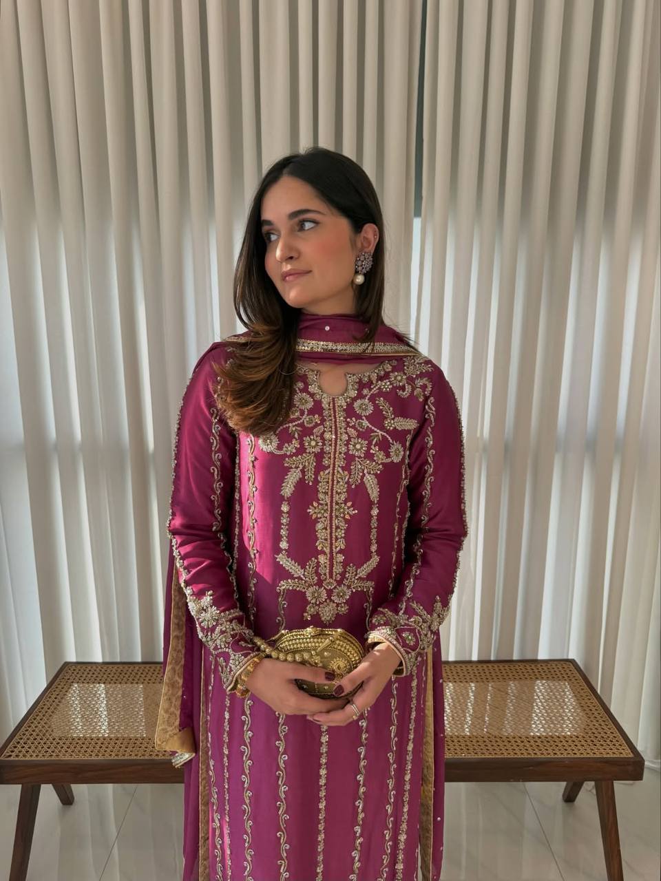The Cinematic Plum Embroidered Suit